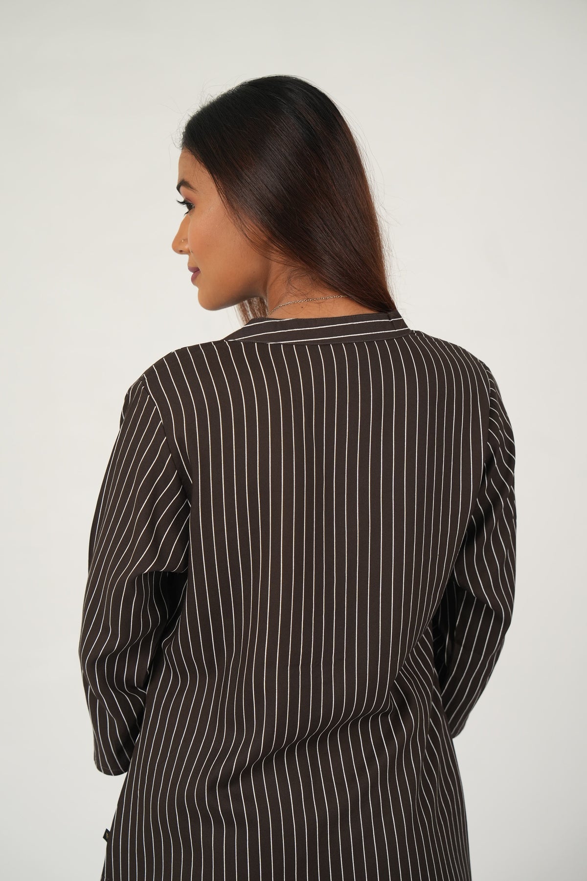 Grey Stripe Relaxed Kurta