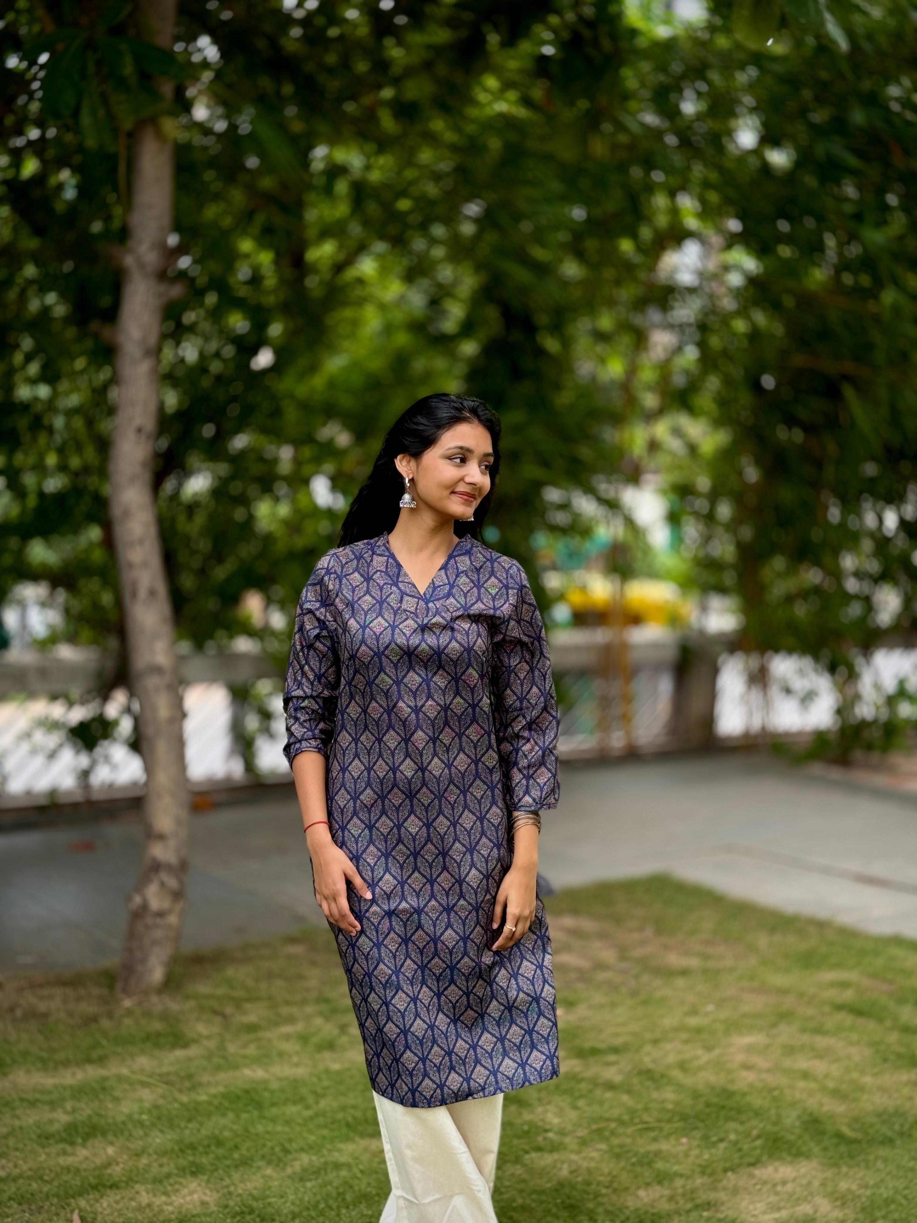 Indigo Bloom Printed Kurta