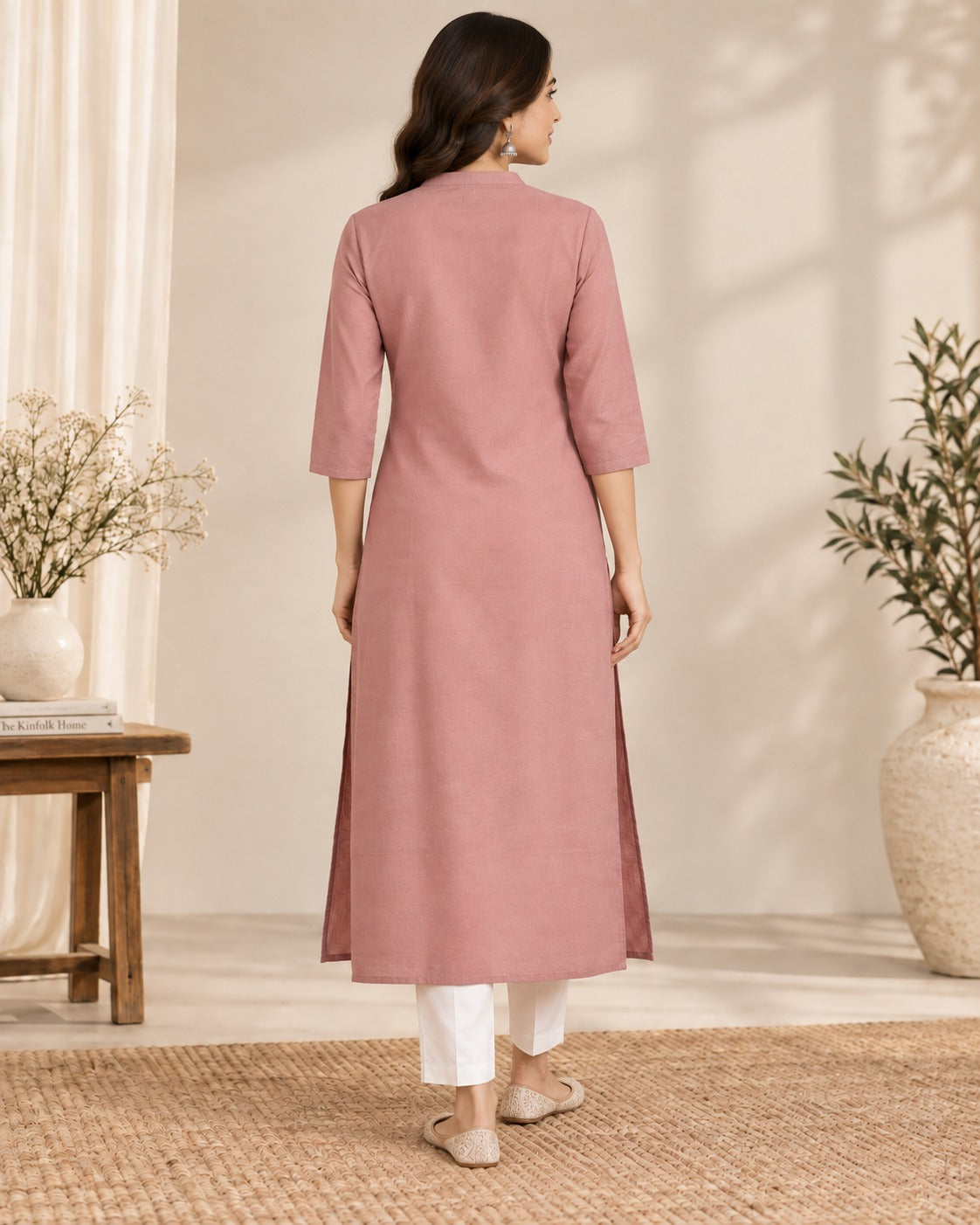 Dusty Rose Straight Kurta
